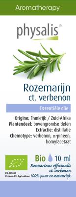 Physalis Aromatherapy Essentiële Oliën Rozemarijn ct. Verbenon Olie 10ml