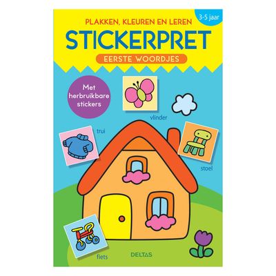Deltas Stickerpret eerste woordjes plakken, kleuren en leren (3-5j)