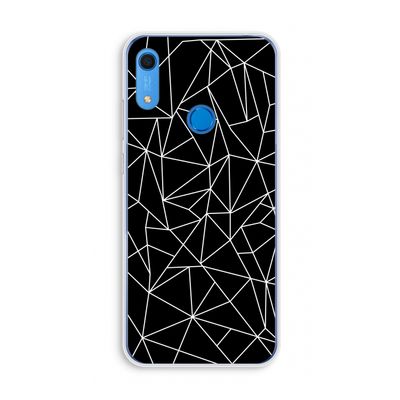 Geometrische lijnen wit: Huawei Y6s Transparant Hoesje