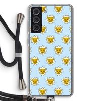 Leeuwenkoppen: Samsung Galaxy S21 FE Transparant Hoesje met koord