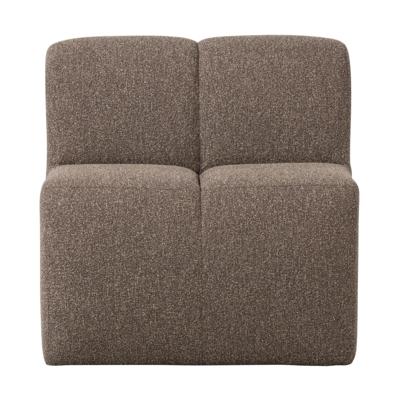 Woood Mojo eetkamerbank 84 cm met rugleuning bouclé Bruin Melange