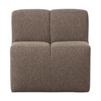 Woood Mojo eetkamerbank 84 cm met rugleuning bouclé Bruin Melange