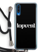 Topvent Zwart: Samsung Galaxy A50 Transparant Hoesje met koord