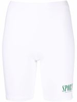 Sporty & Rich short de cyclisme à logo imprimé - Blanc - thumbnail