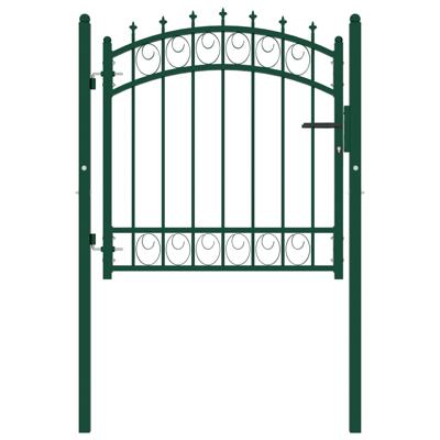 Poort met speerpunten 100x100 cm staal groen