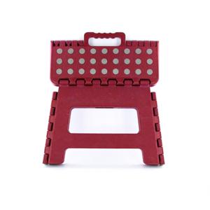 Opvouwbaar opstapje/opstapkrukje - rood - 32 x 22 cm - Huishoudkrukjes