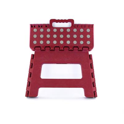 Opvouwbaar opstapje/opstapkrukje - rood - 32 x 22 cm - Huishoudkrukjes
