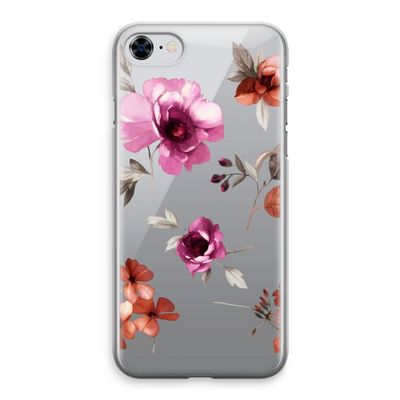 Geschilderde bloemen: iPhone 8 Transparant Hoesje