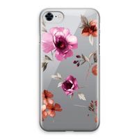Geschilderde bloemen: iPhone 8 Transparant Hoesje