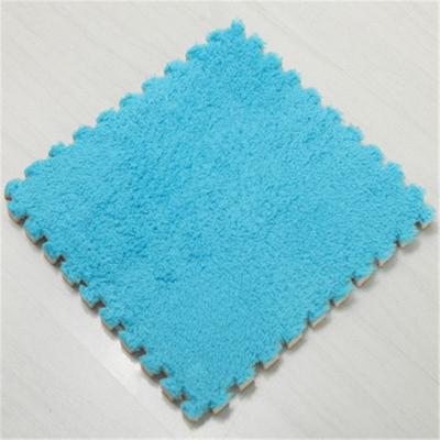 2 stks woonkamer slaapkamer kinderen Kids zachte tapijt Magic patchwork Jigsaw Splice hoofden klimmen baby mat 30x30cm (blauw)