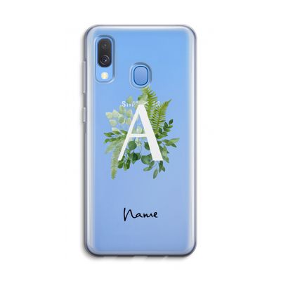 Green Brush: Samsung Galaxy A40 Transparant Hoesje