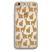 Alpacas: iPhone 6 / 6S Transparant Hoesje