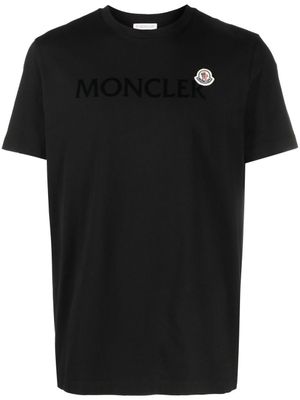 Moncler t-shirt à logo imprimé - Noir