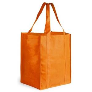 Boodschappen tas/shopper BIGGY - oranje - 38 x 33 x 25 cm - Stevige boodschappentassen/shopper bag