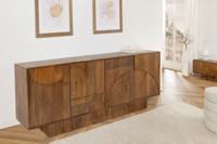 Design dressoir ART DECO 170cm bruin gerookt mangohout massief 3D front - 45478