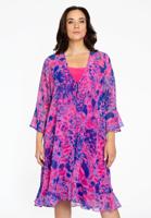Yoek Cardigan met ruches FIERCE | Roze | Maat 54/56