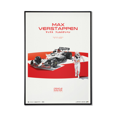 Poster - GP Japan 2025 Special - Max Vestappen - Red Bull Racing - 50x70 cm - Max Verstappen