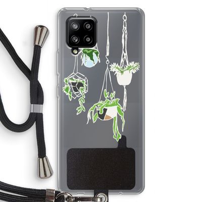 Hang In There: Samsung Galaxy A42 5G Transparant Hoesje met koord