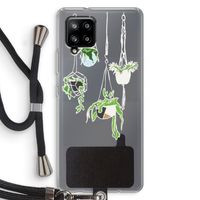 Hang In There: Samsung Galaxy A42 5G Transparant Hoesje met koord