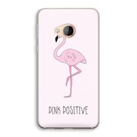 Pink positive: HTC U Play Transparant Hoesje