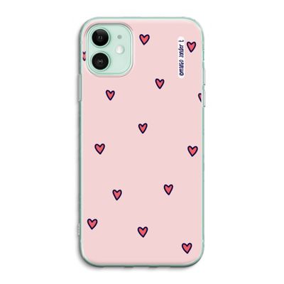 Hartjes: iPhone 11 Transparant Hoesje