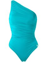 Brigitte one shoulder draped swimsuit - Bleu