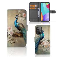 Telefoonhoesje | Met pasjeshouder | voor Samsung Galaxy A52 Vintage Pauwen
