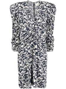 ISABEL MARANT robe froncée Aliniza à fleurs - Noir