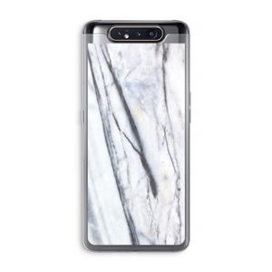 Gestreepte marmer: Samsung Galaxy A80 Transparant Hoesje
