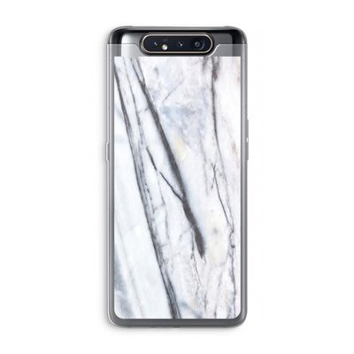 Gestreepte marmer: Samsung Galaxy A80 Transparant Hoesje
