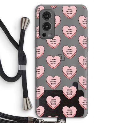 Chicks before dicks: OnePlus Nord 2 5G Transparant Hoesje met koord
