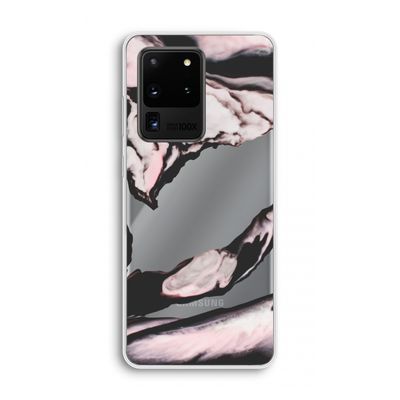Roze stroom: Samsung Galaxy S20 Ultra Transparant Hoesje
