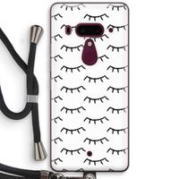 Wimpers: HTC U12+ Transparant Hoesje met koord Wimpers: HTC U12+ Transparant Hoesje met koord
