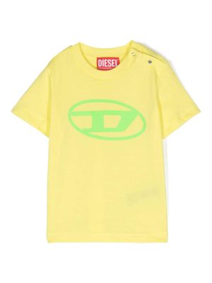 Diesel Kids t-shirt en coton à logo imprimé - Jaune