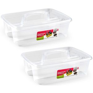 4x stuks organiseer vakjes bak/sorteerbak 40 x 29 x 16 cm