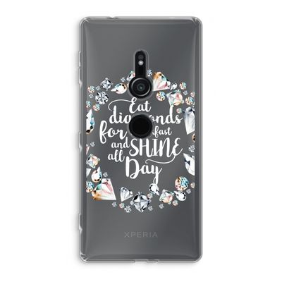 Diamonds: Sony Xperia XZ2 Transparant Hoesje