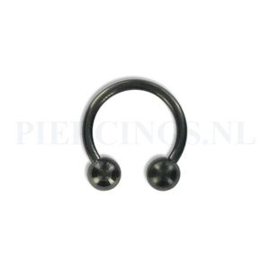 Circulair barbell zwart 1.6 mm L