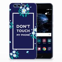 Huawei P10 Plus Silicone-hoesje Flowers Blue DTMP