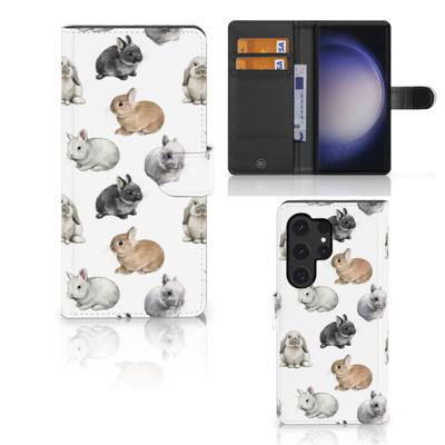 Telefoonhoesje | Met pasjeshouder | voor Samsung Galaxy S24 Ultra Konijntjes