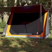 Tent 2-persoons waterdicht grijs en oranje - thumbnail