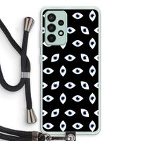Eyes pattern: Samsung Galaxy A52s 5G Transparant Hoesje met koord