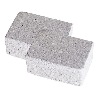 Schoonmaak steen voor barbecue - 4x - Schuursteen - BBQ reinigingsblok - 10 x 8 x 5 cm - Grijs