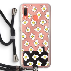 Spiegeleitjes: Samsung Galaxy A20e Transparant Hoesje met koord