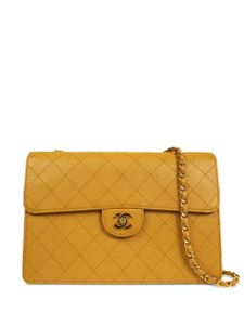 CHANEL Pre-Owned sac porté épaule Classic Flap Jumbo (1998) - Jaune