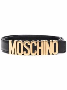 Moschino ceinture à boucle logo - Noir