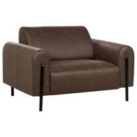 Beliani ASKIM - Fauteuil-Bruin-Polyester - thumbnail