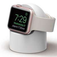 Retro ronde basis siliconen beugel voor Apple Watch (wit)