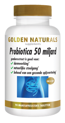 Golden Naturals Supplementen Probiotica Strong 50 Miljard 90Capsules Golden Naturals Supplementen Probiotica Strong 50 Miljard 90Capsules