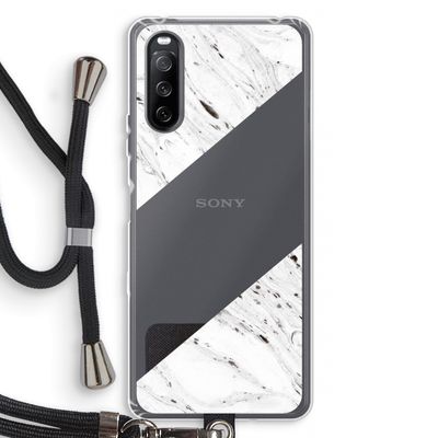 Biggest stripe: Sony Sony Xperia 10 III Transparant Hoesje met koord