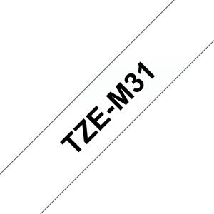 Brother TZe-M31 Labeltape mat Kunststof Tapekleur: Transparant (mat) Tekstkleur: Zwart 12 mm 8 m